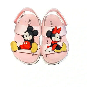 Mini Melissa Mickey Minnie Mouse Pink Sandals Size 5